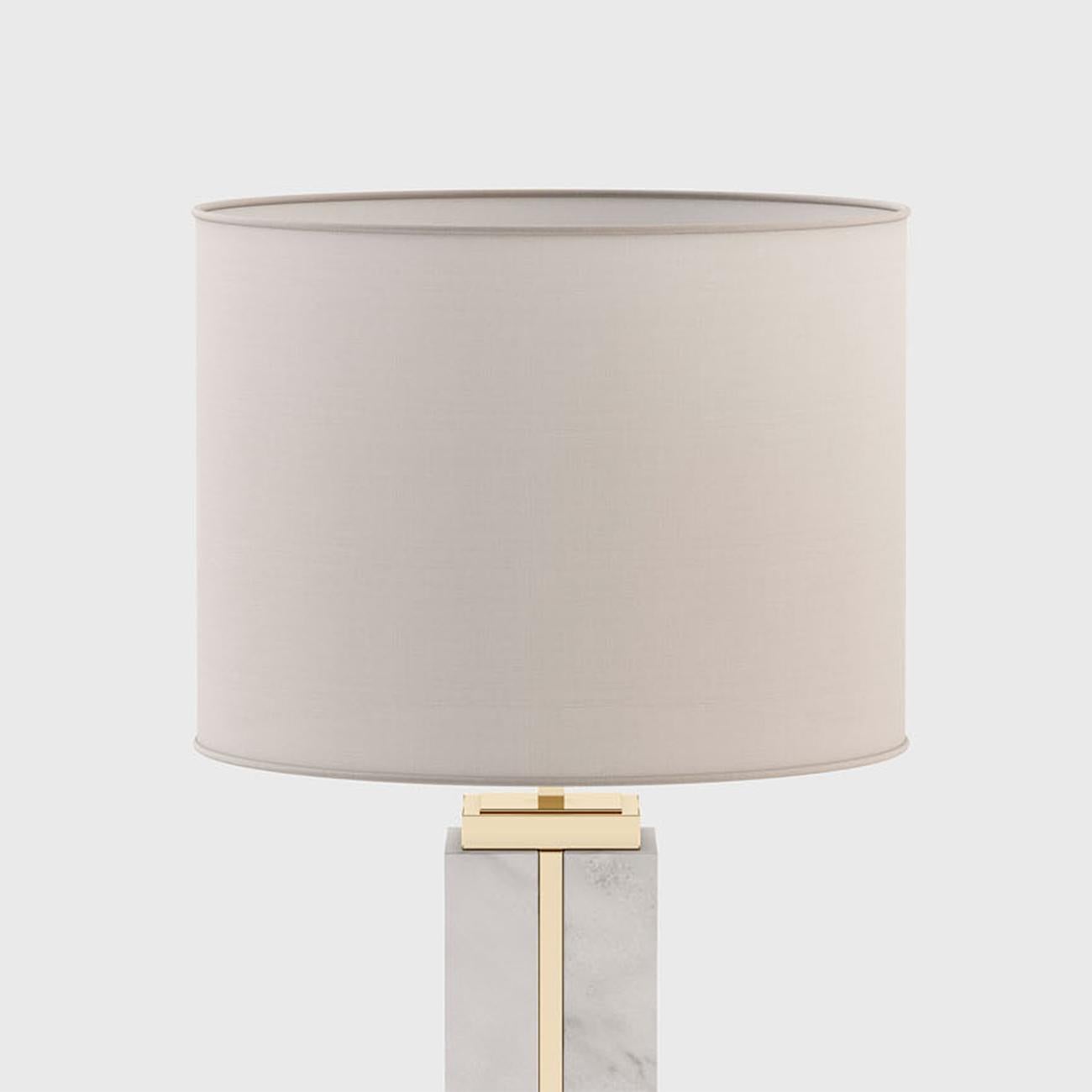 Empire Empire-Tischlampe aus weißem Marmor im Zustand „Neu“ im Angebot in Paris, FR