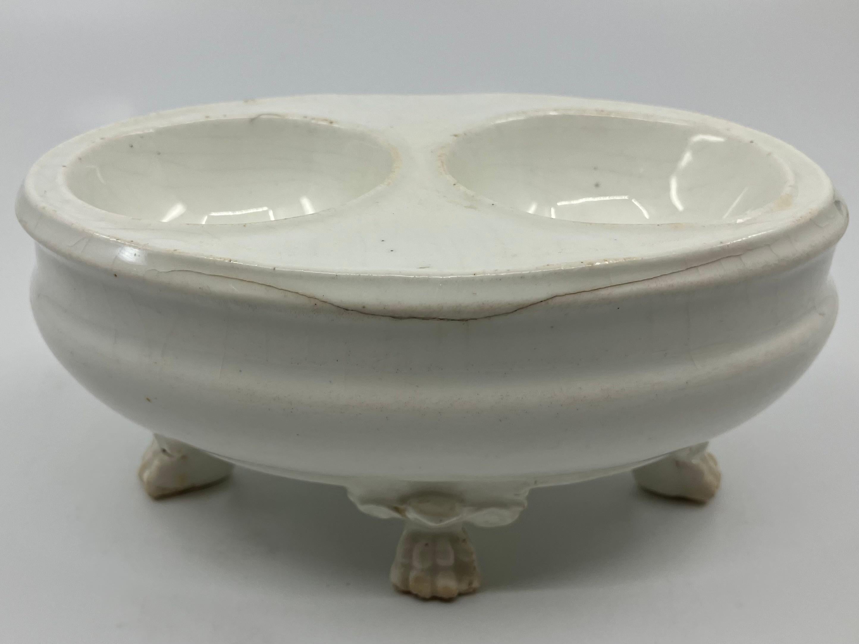 Sal y Pimienta de Porcelana Blanca Imperio Italiano en venta