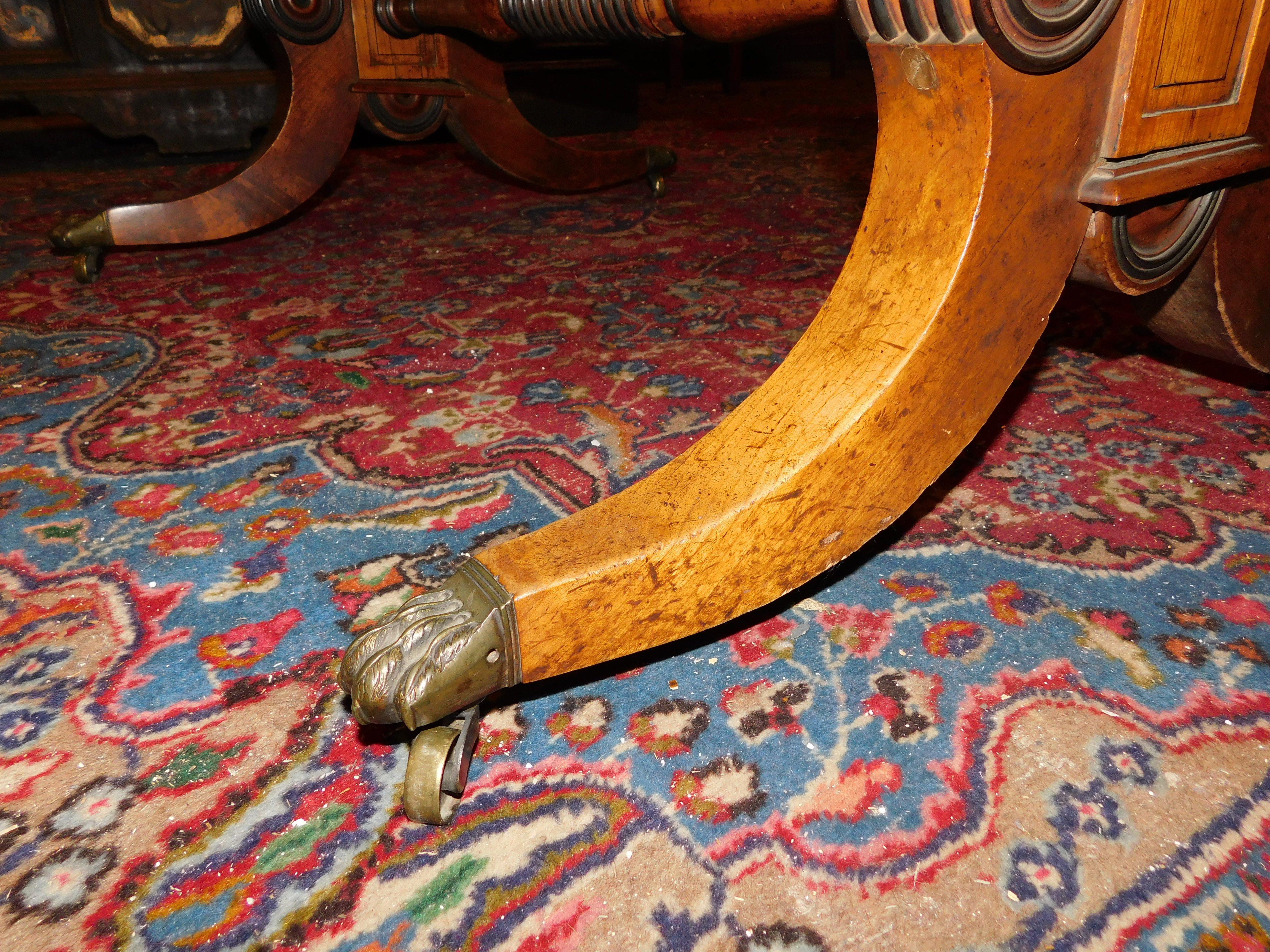 Scrivania impero in legno di ciliegio, con alette laterali sollevabili, Inghilterra in vendita 6