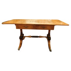 Empire-Schreibtisch aus Kirschbaumholz im Empire-Stil mit aufsteigenden Seitenklappen, England