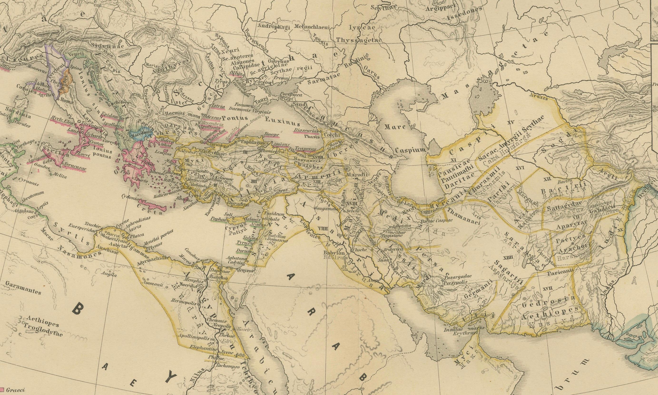 Paper Empires of Antiquity: The Persian Realm and Beyond Engraved, Published in 1880 For Sale
