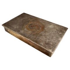 Emplumado Azteca Safe Keep Box Los Castillo Silver-Plated Mid-Century Mod