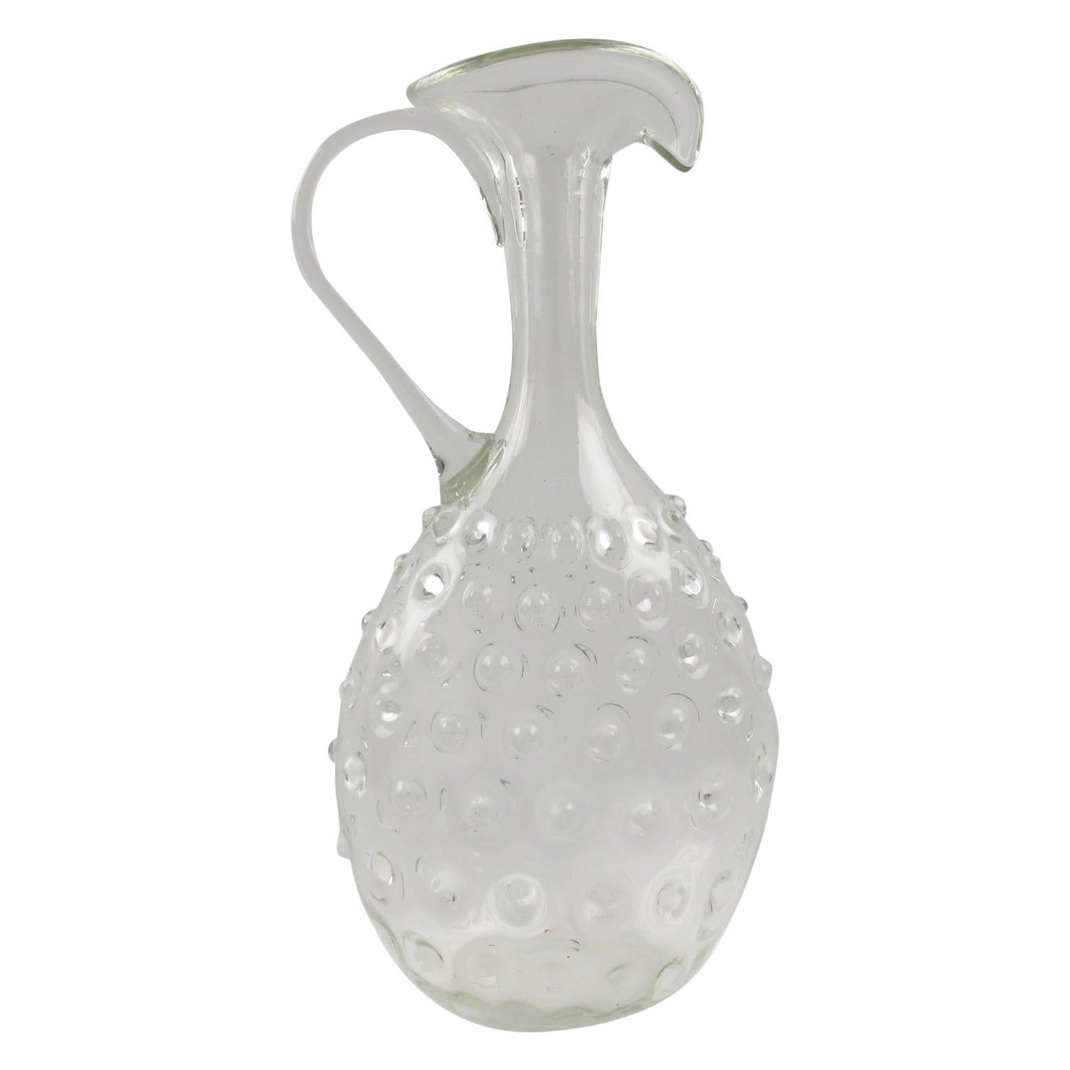 An English Bristol Blue Blown Glass Pitcher at 1stDibs