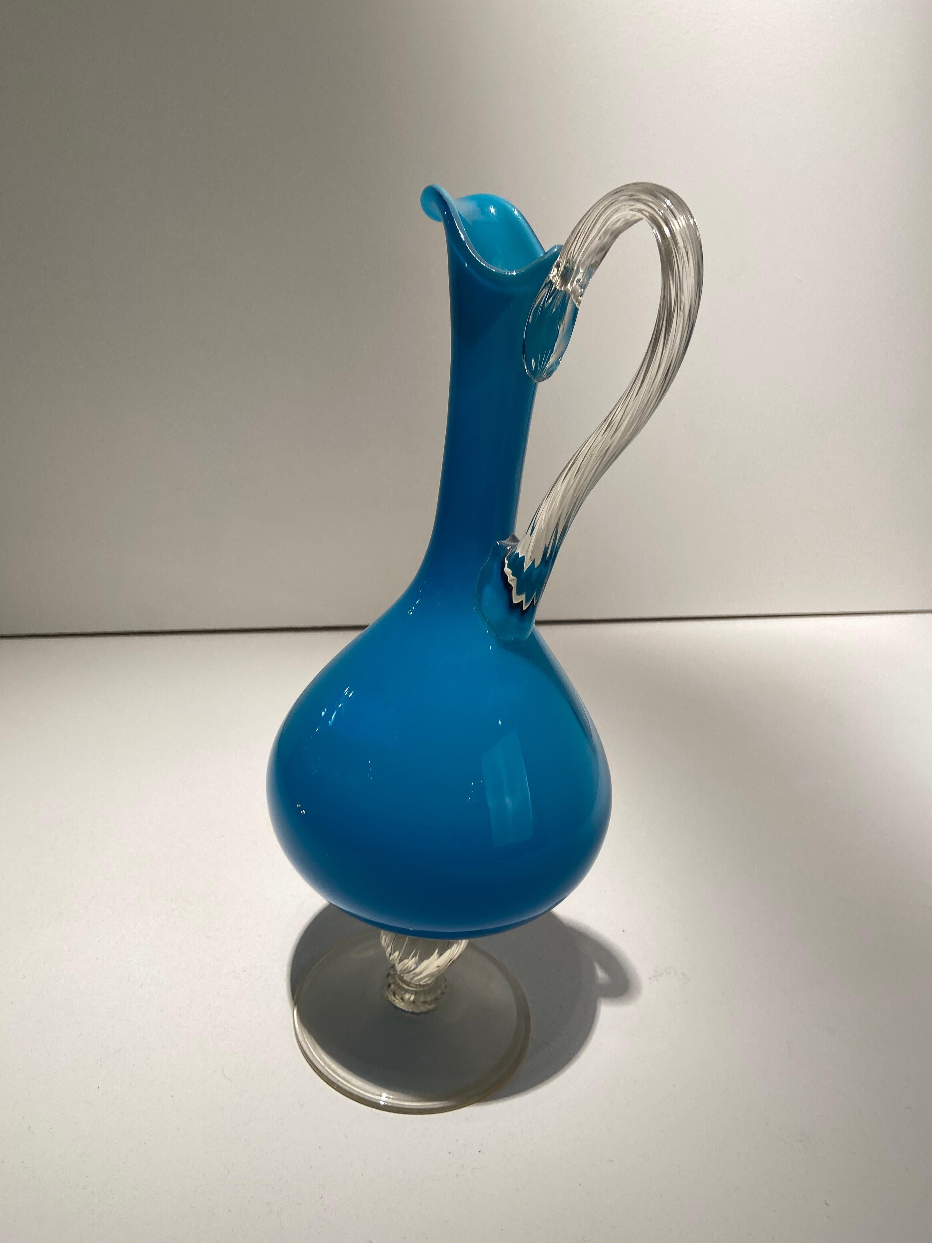 Empoli Art Glass Pitcher For Sale 1