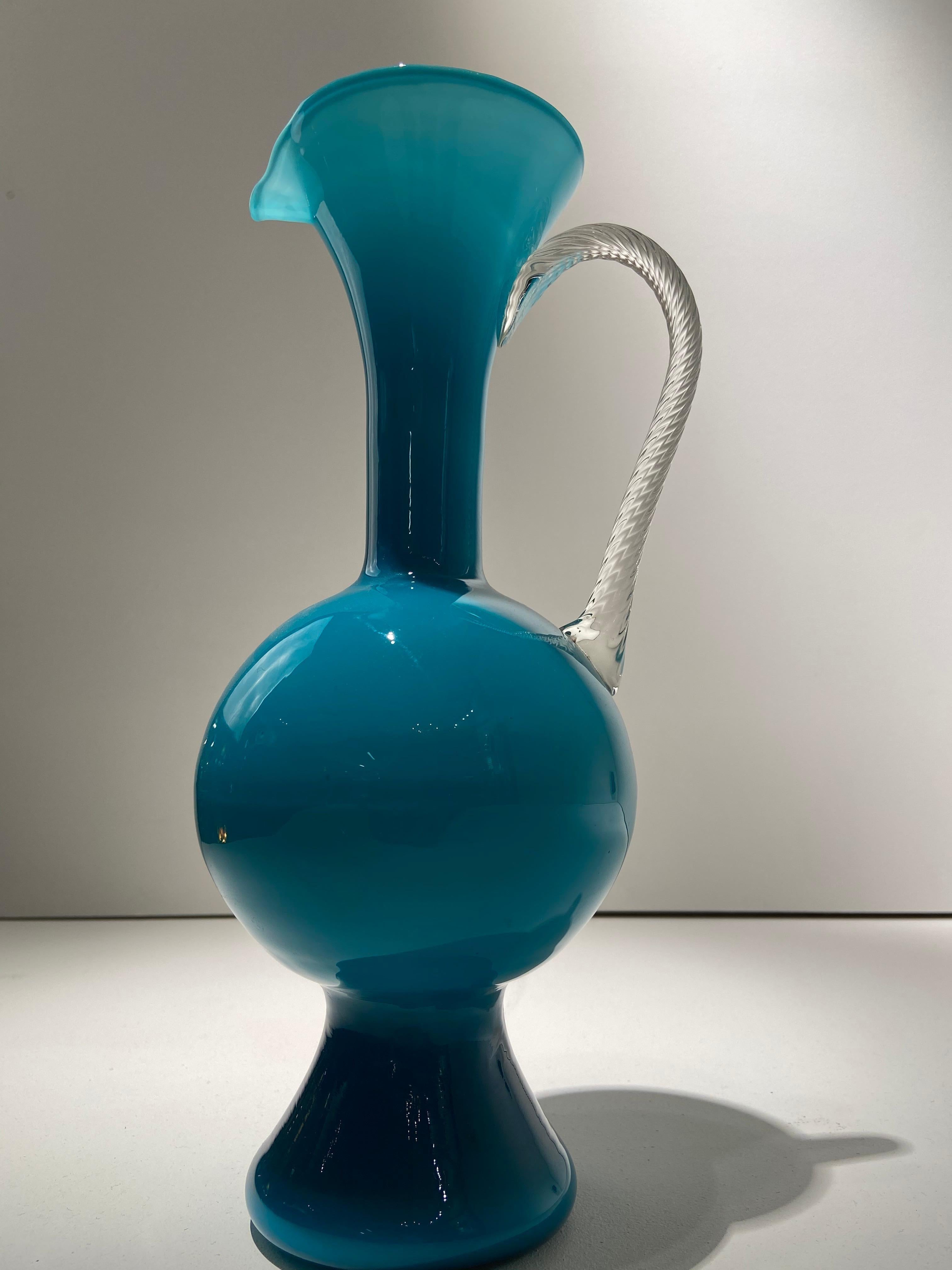 Empoli Art Glass Pitcher For Sale 2