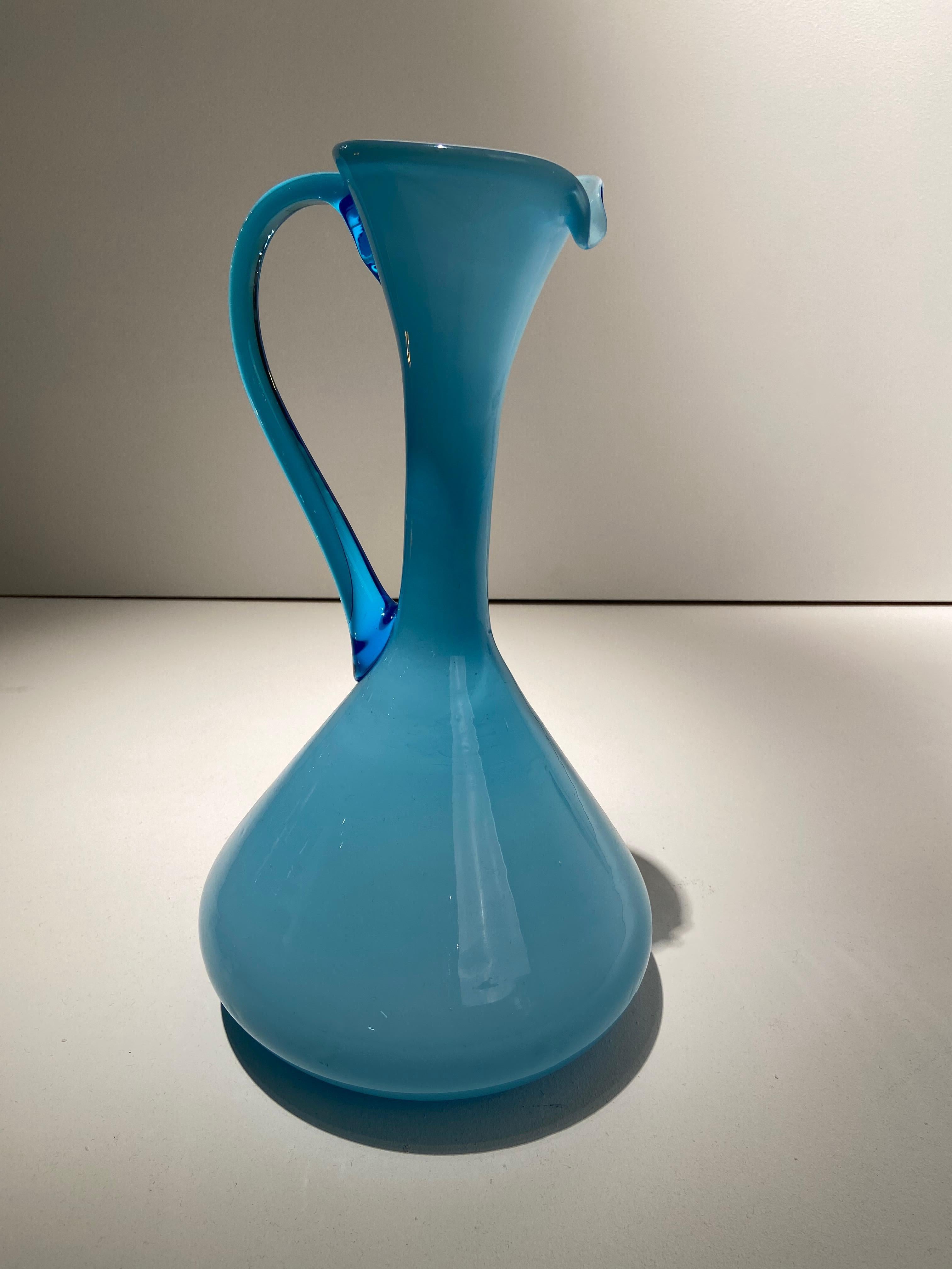 Empoli Art Glass Pitcher For Sale 4