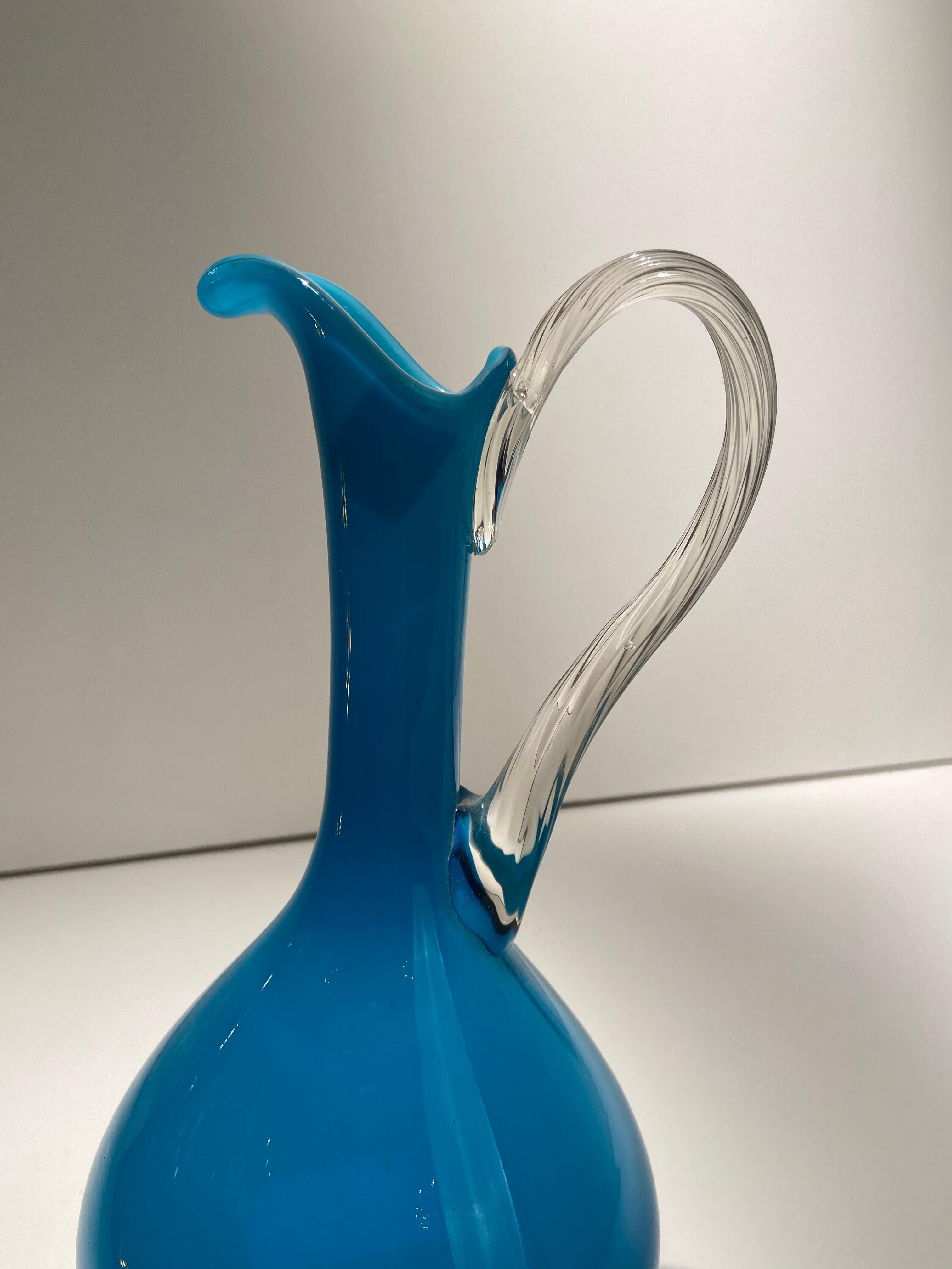 Empoli Art Glass Pitcher For Sale 3