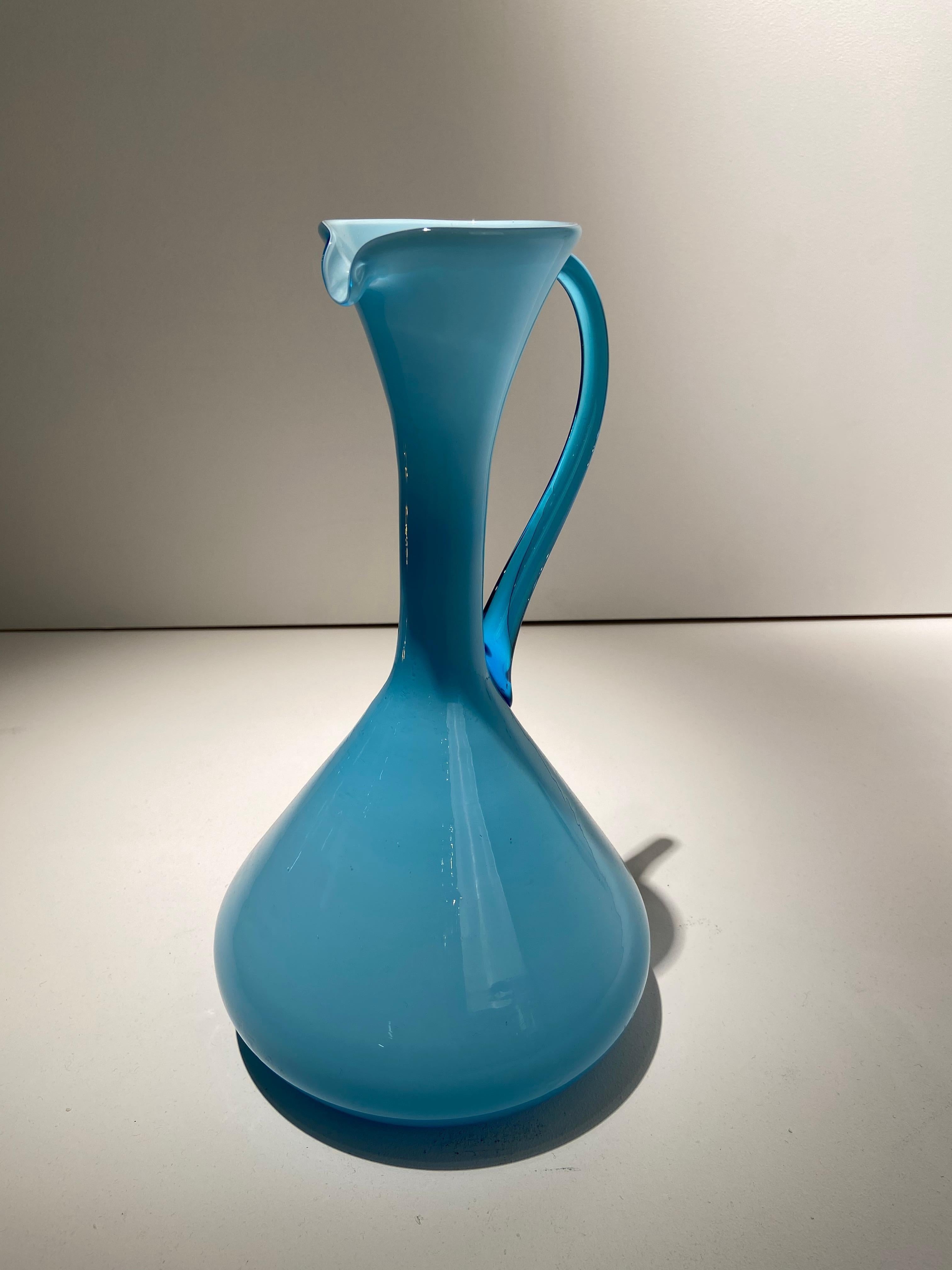Empoli Art Glass Pitcher For Sale 2