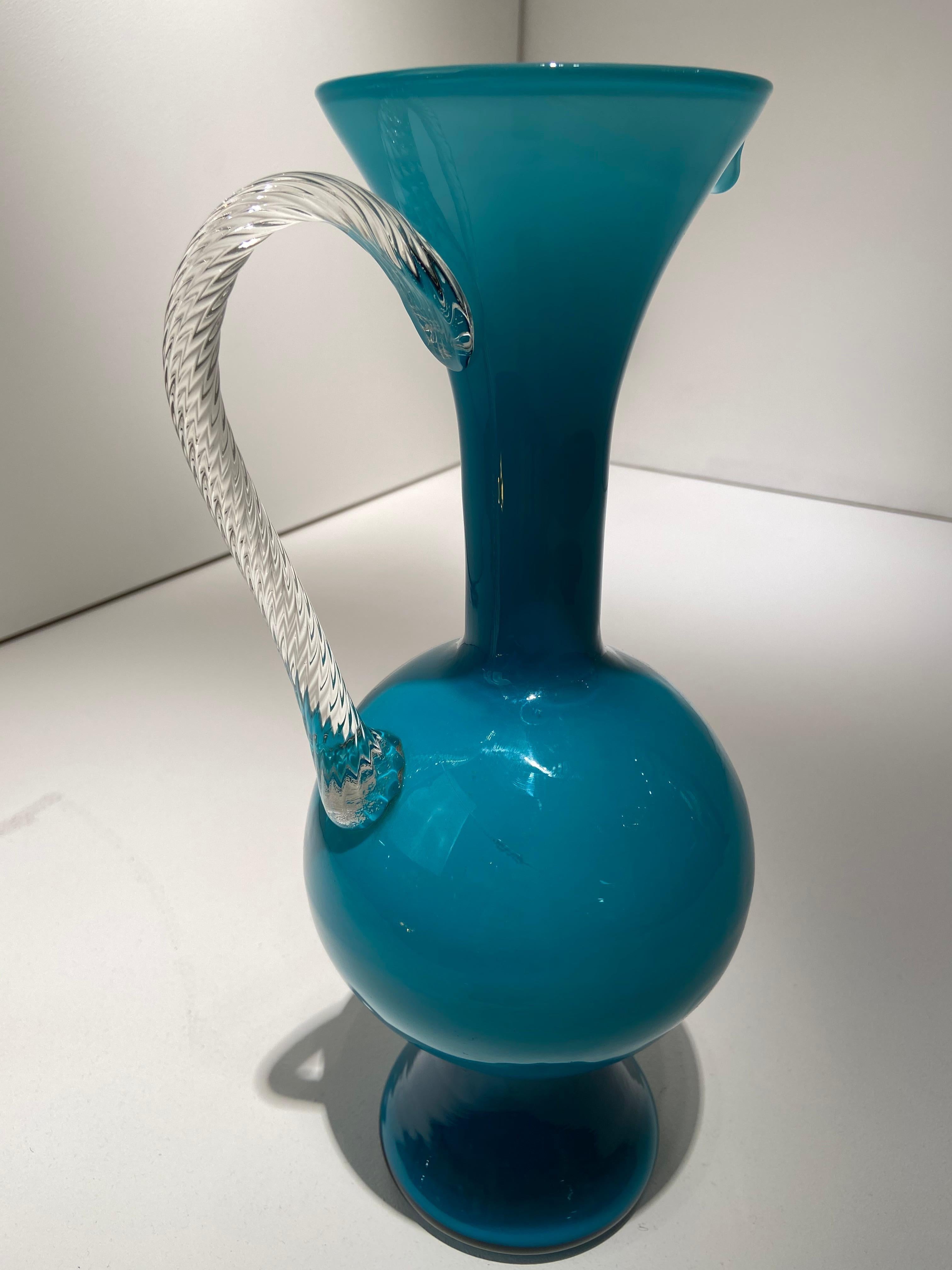 Empoli Art Glass Pitcher For Sale 1