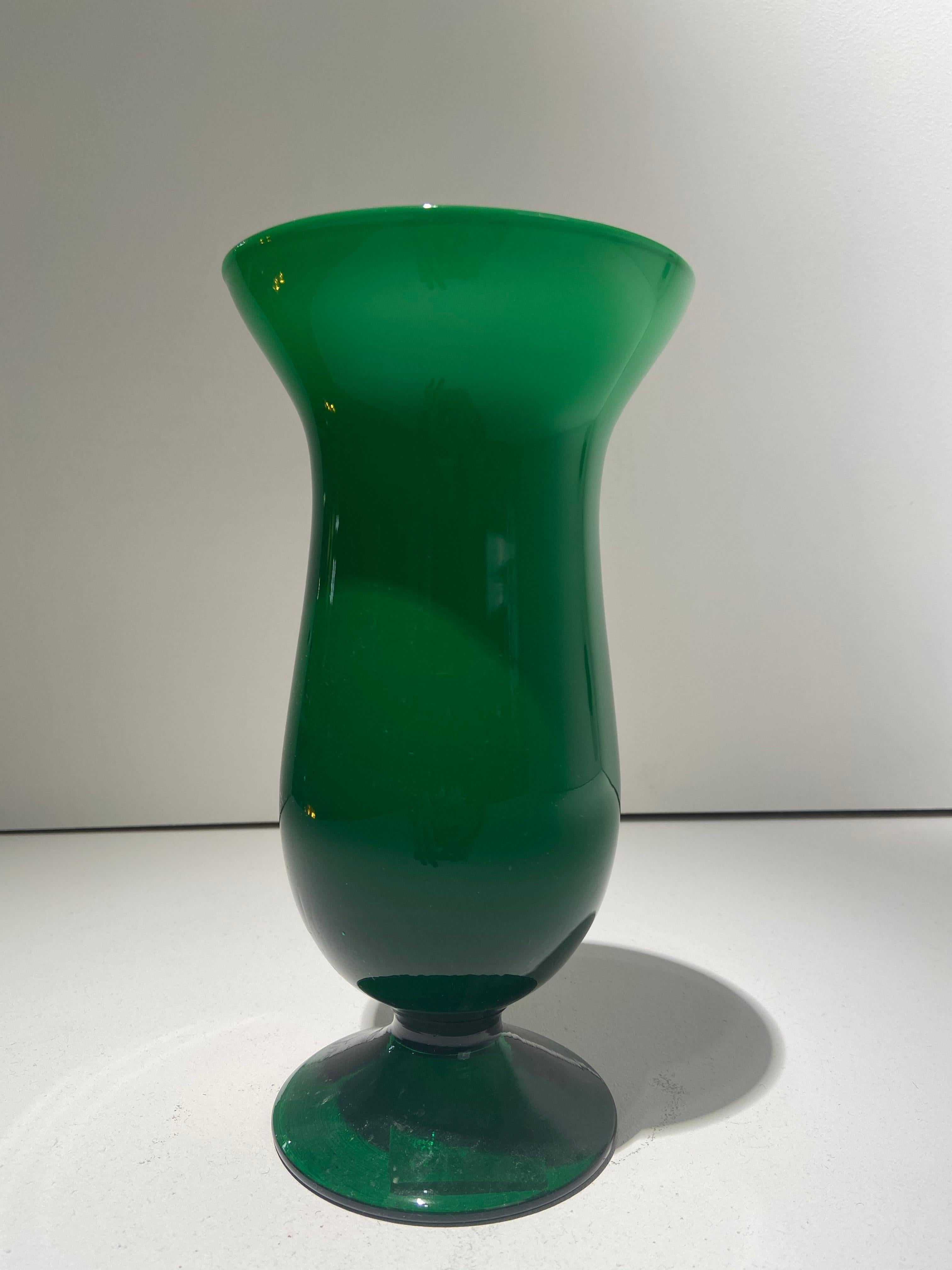 Italian Empoli Art Glass Small Vase For Sale