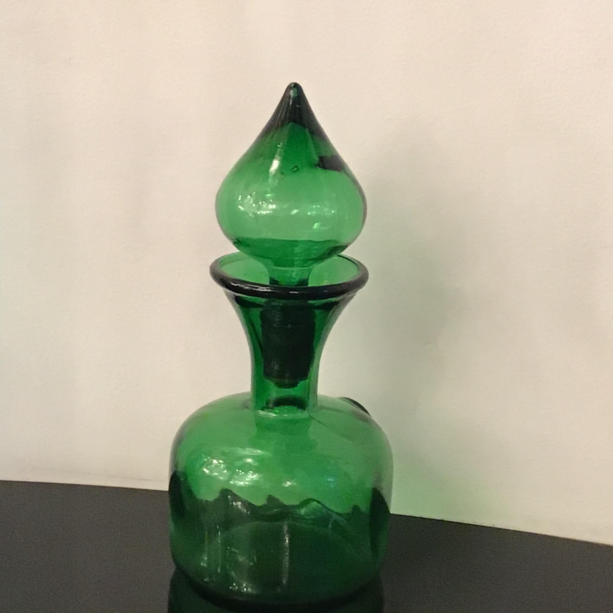 Mid-20th Century Empoli Bottle Glass, 1950, Italy  For Sale