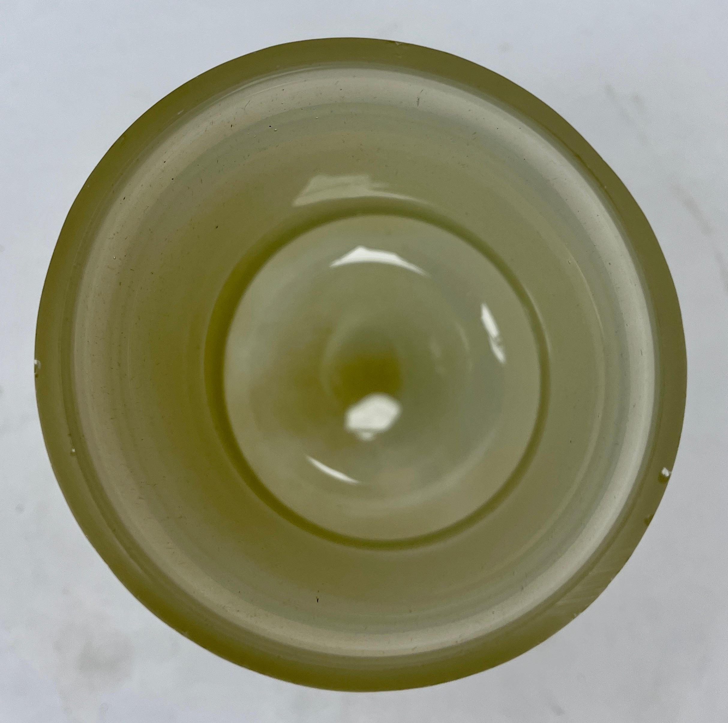 Opaline Glass Empoli 'Florence, Italy' Lidded jar in opaline, 1960s For Sale