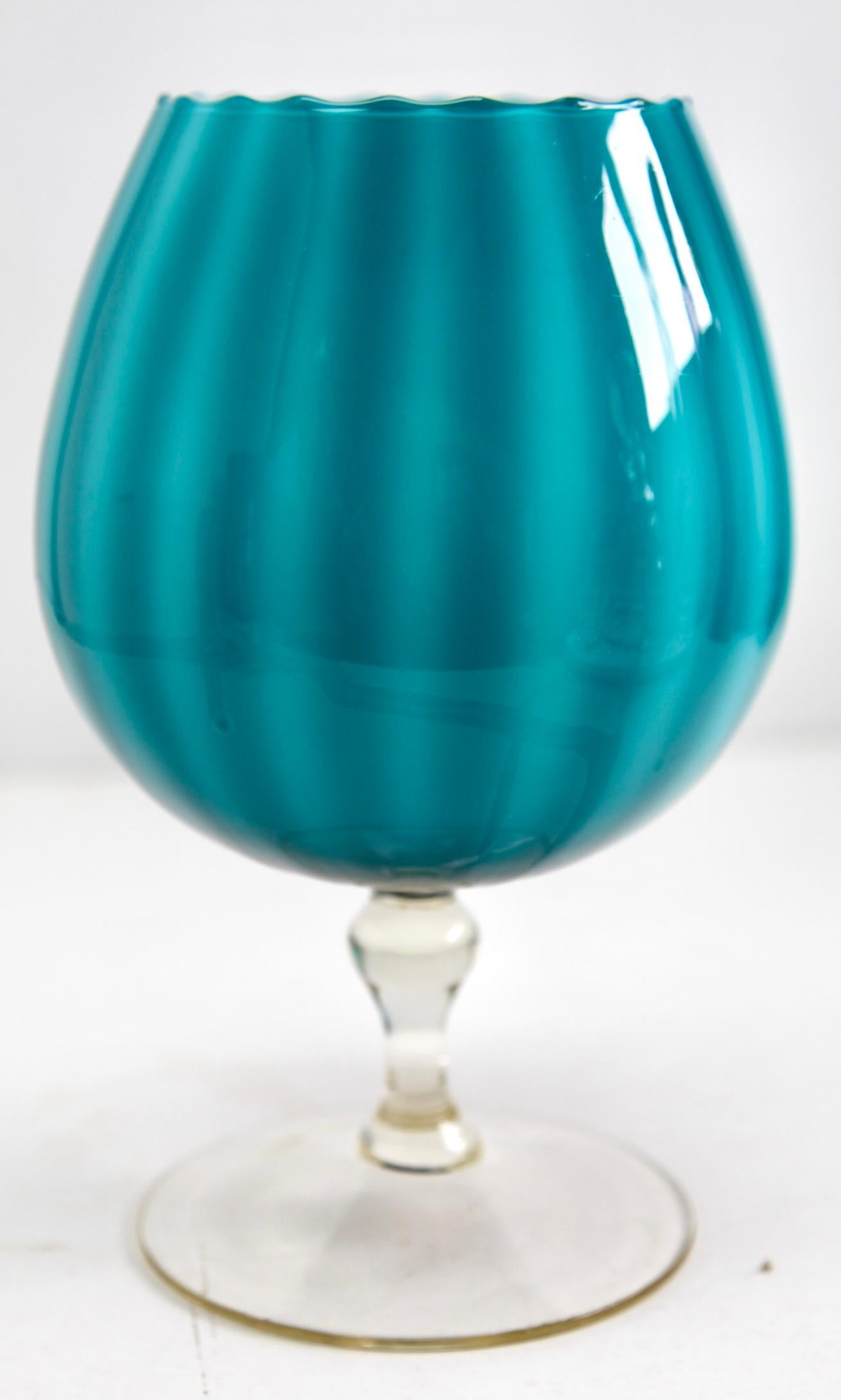 Ensemble Empoli 'Florence, Italie' Verre optique sur pied Bon état - En vente à Verviers, BE