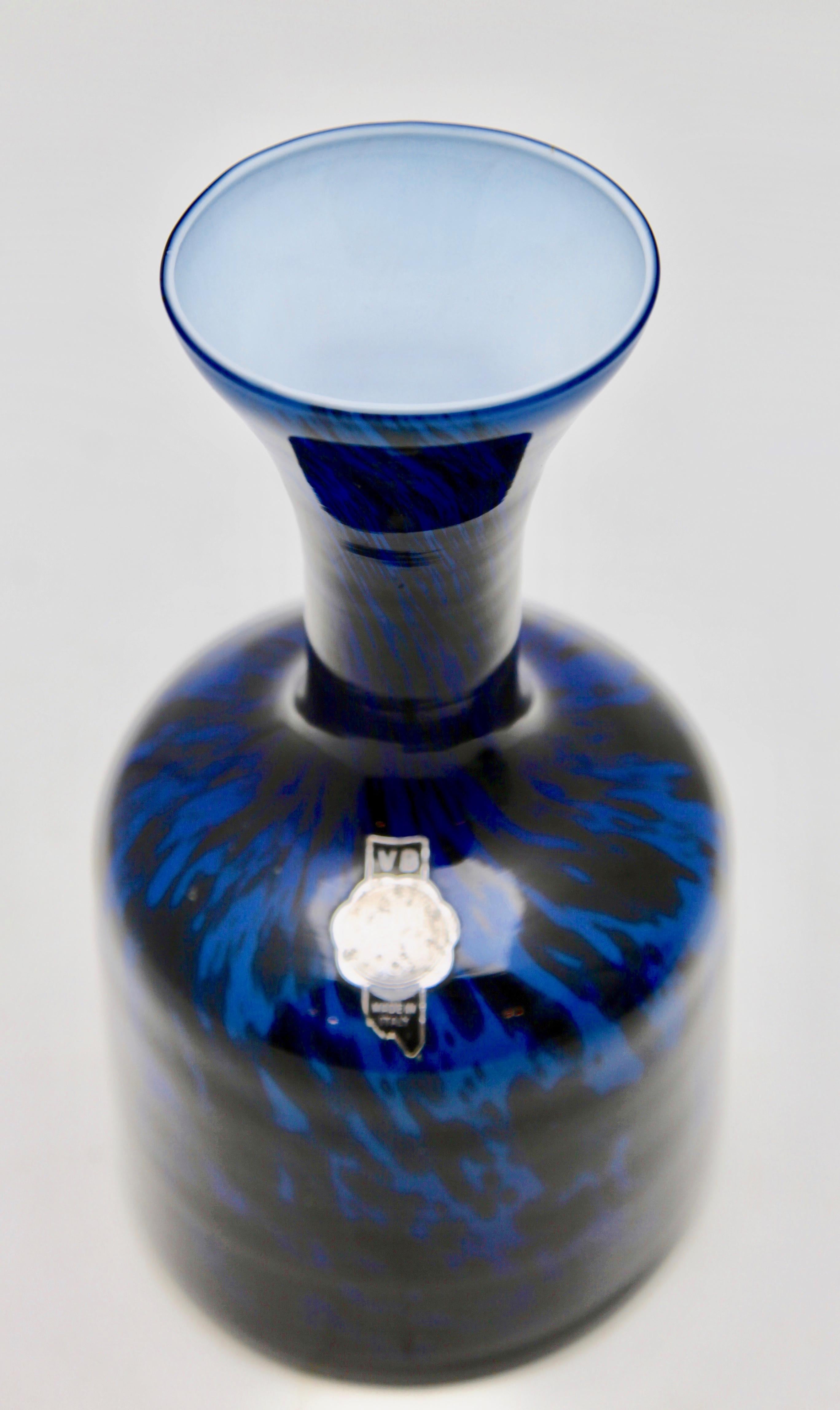 Empoli 'Florence, Italy' Vases in Blue Opaline, 1970s 2