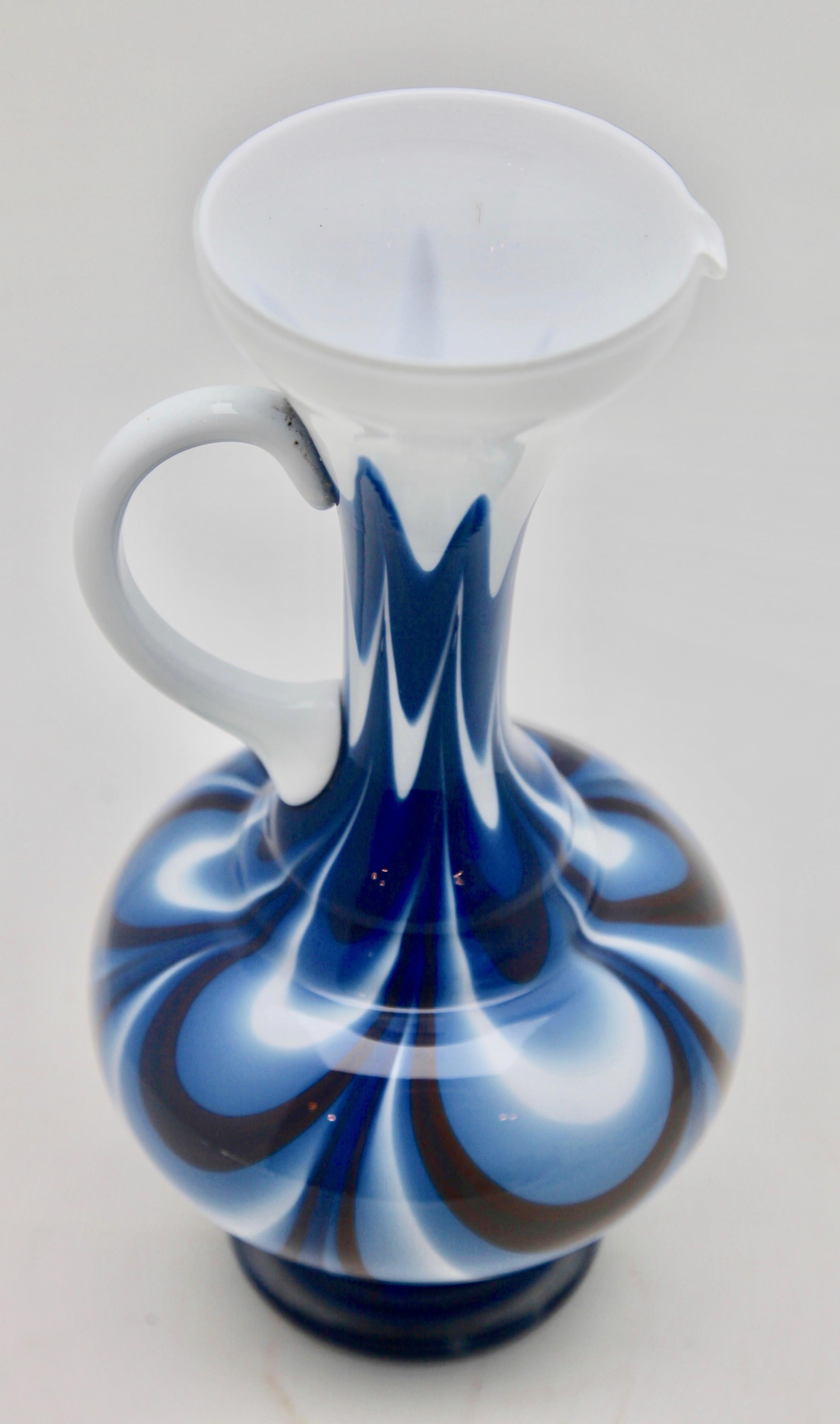 Empoli 'Florence, Italy' Vases in Blue Opaline, 1970s 4