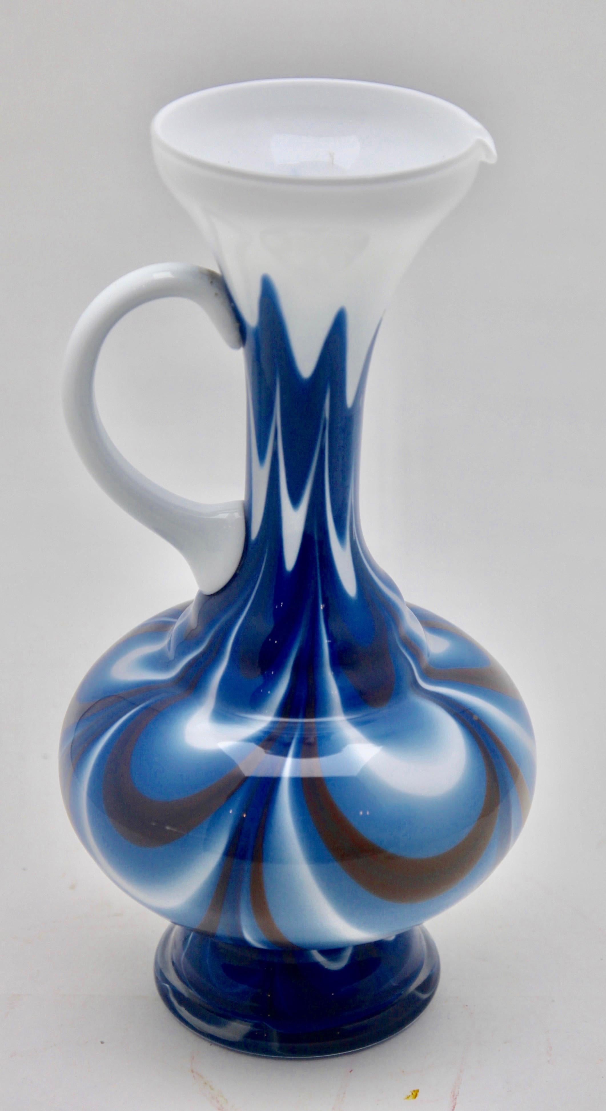 Empoli 'Florence, Italy' Vases in Blue Opaline, 1970s 5