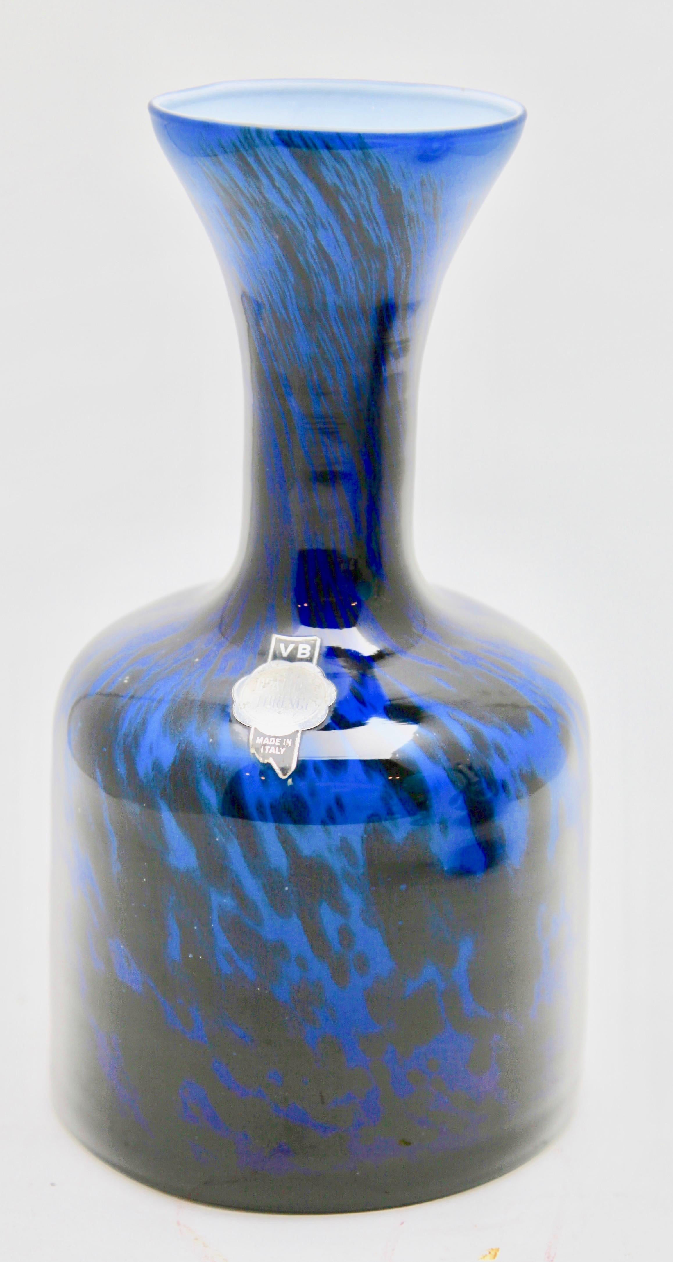 Empoli 'Florence, Italy' Vases in Blue Opaline, 1970s 1
