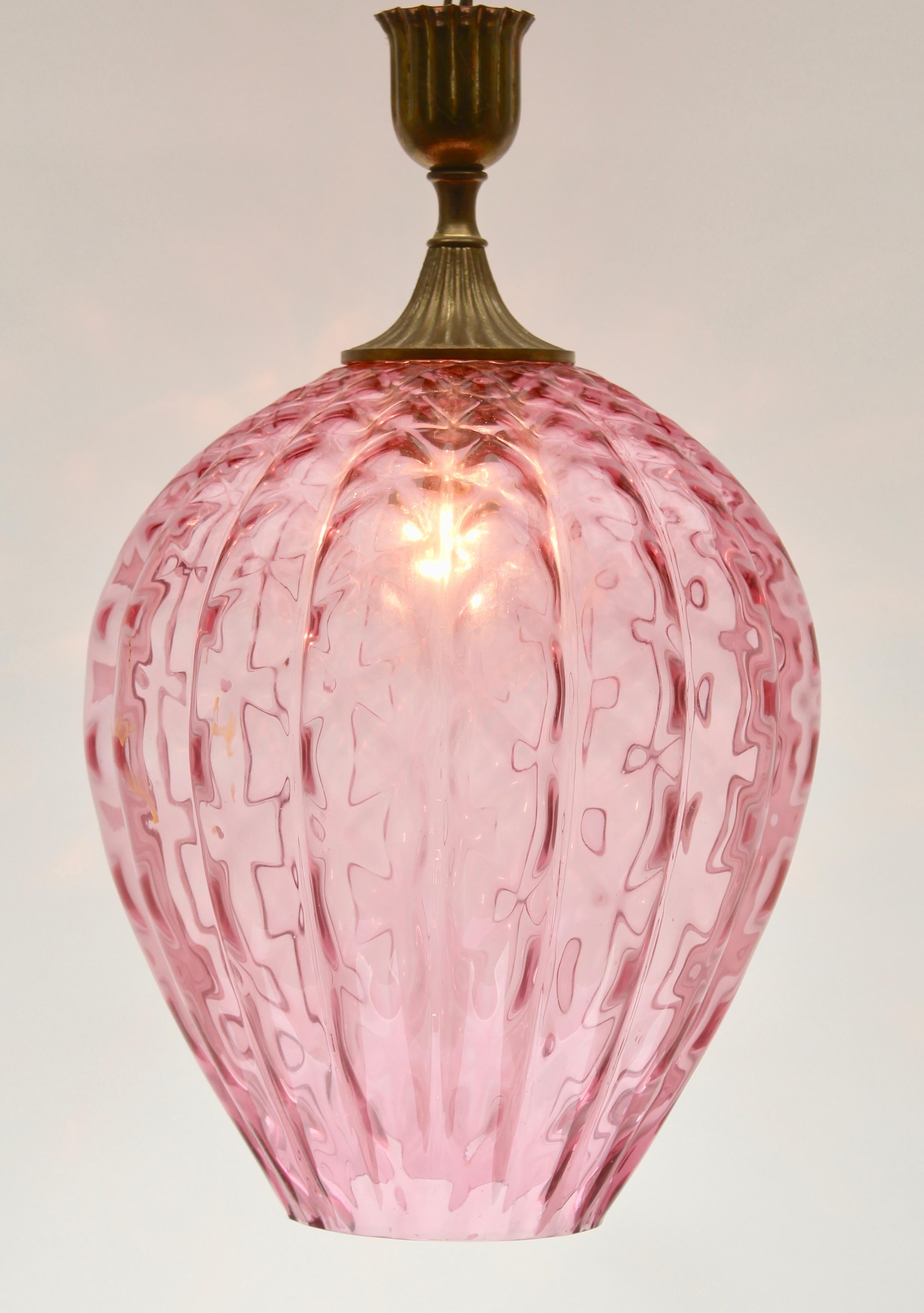 pink glass lamp shade