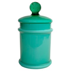 Empoli Grünes Apothekergefäß aus Glas von Carlo Moretti, Italien, ca. 1970er Jahre