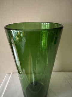 Empoli Grüne Glasvase. Italienisch
