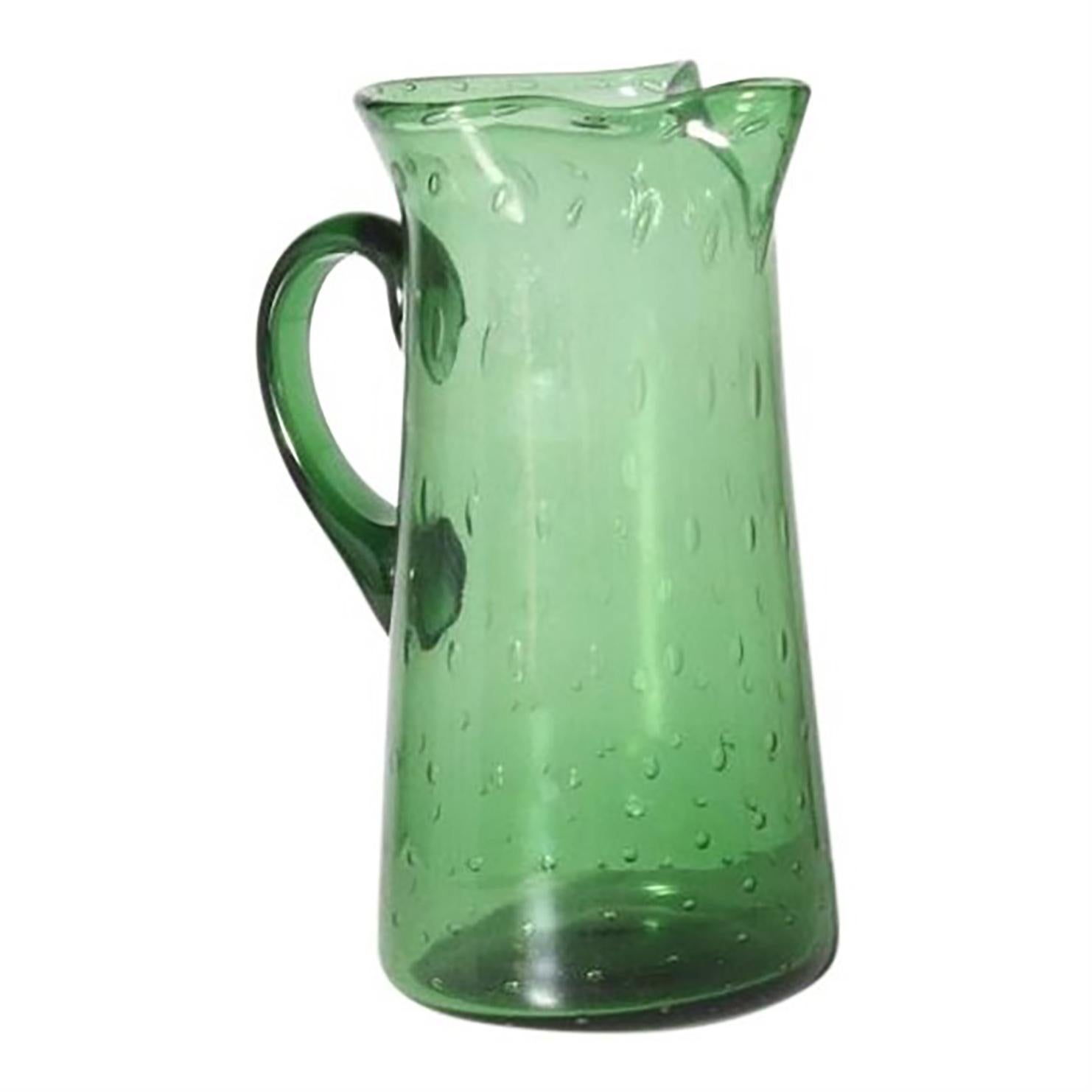 Empoli green pitcher, circa 1950.