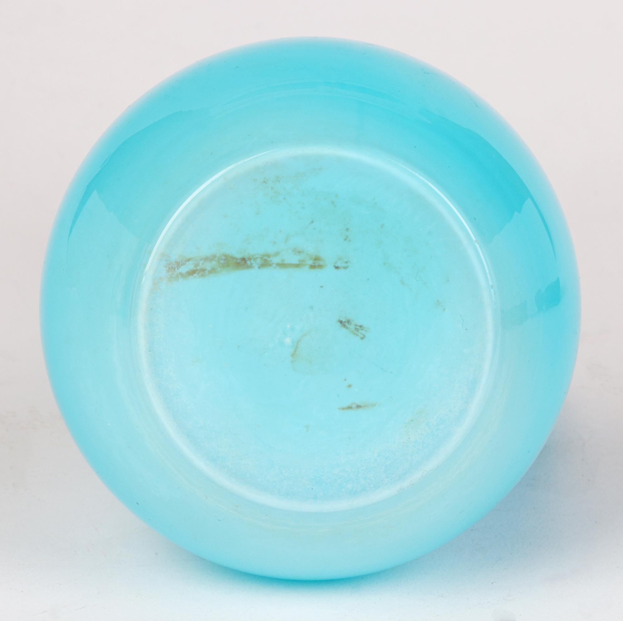 Pichet en verre turquoise empoli italien avec boîtier du milieu du siècle dernier   en vente 7