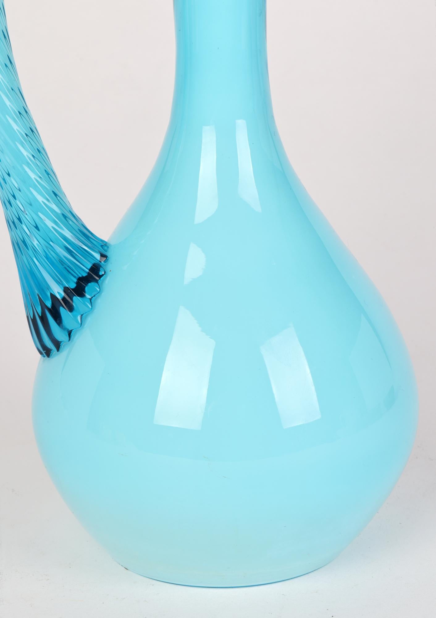 empoli blue glass vase