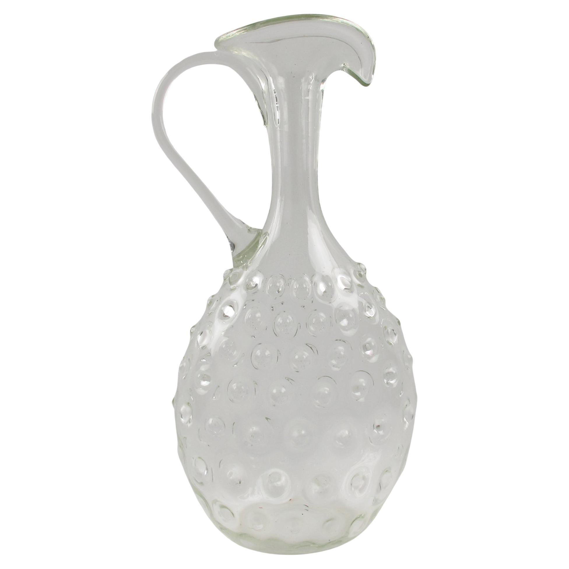 Brocca in vetro artistico scultoreo di Empoli, Decanter