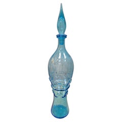 Vintage Empoli Rossini Blown Glass Decanter with Stopper