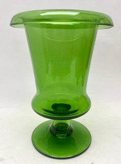 Empoli Vase on Foot Italian Craftsmen schip of Florence Murano