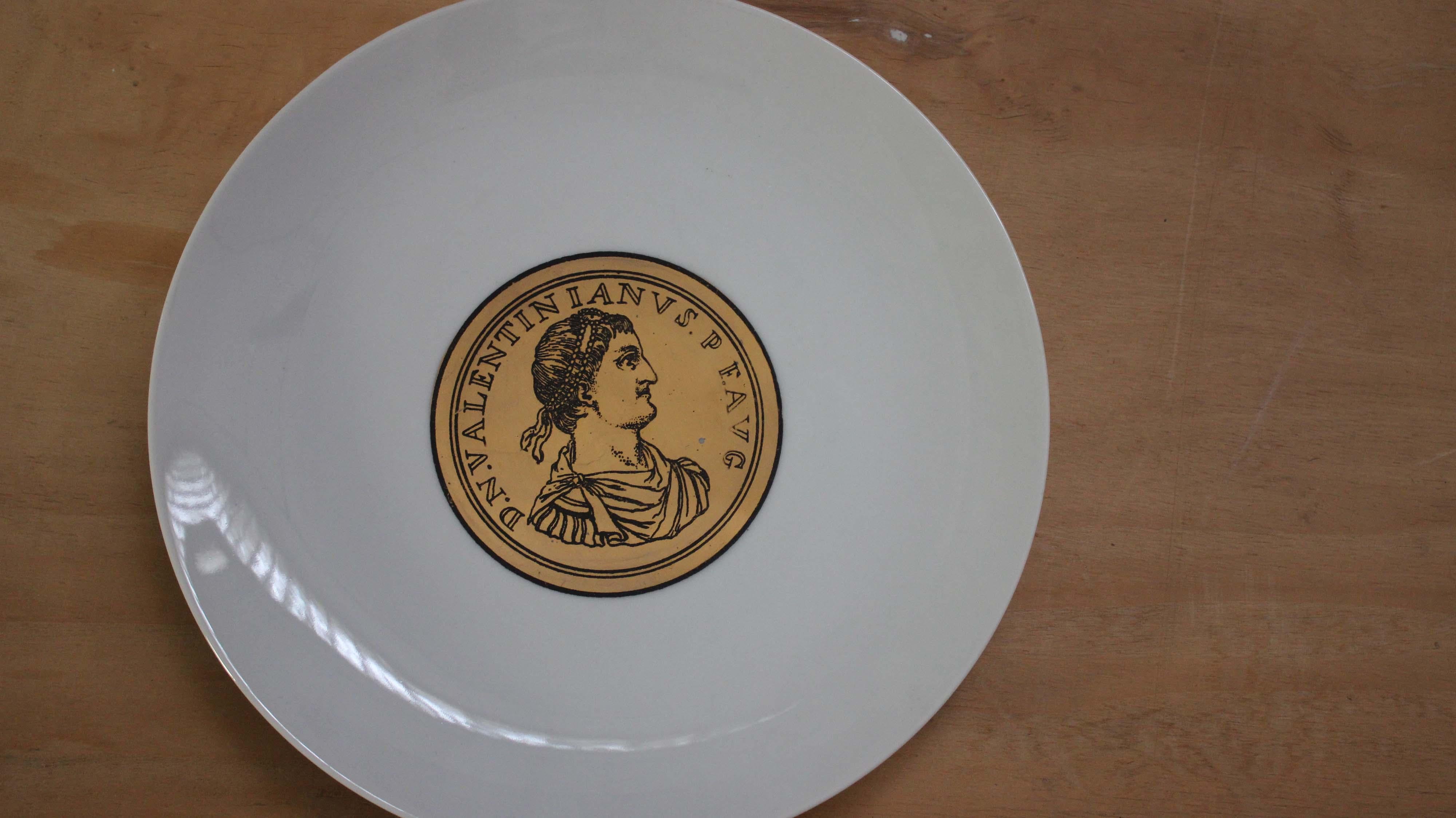 Emporers Plates by Atelier Fornasetti, 1940s, Set of 4 In Good Condition For Sale In Montelabbate, PU
