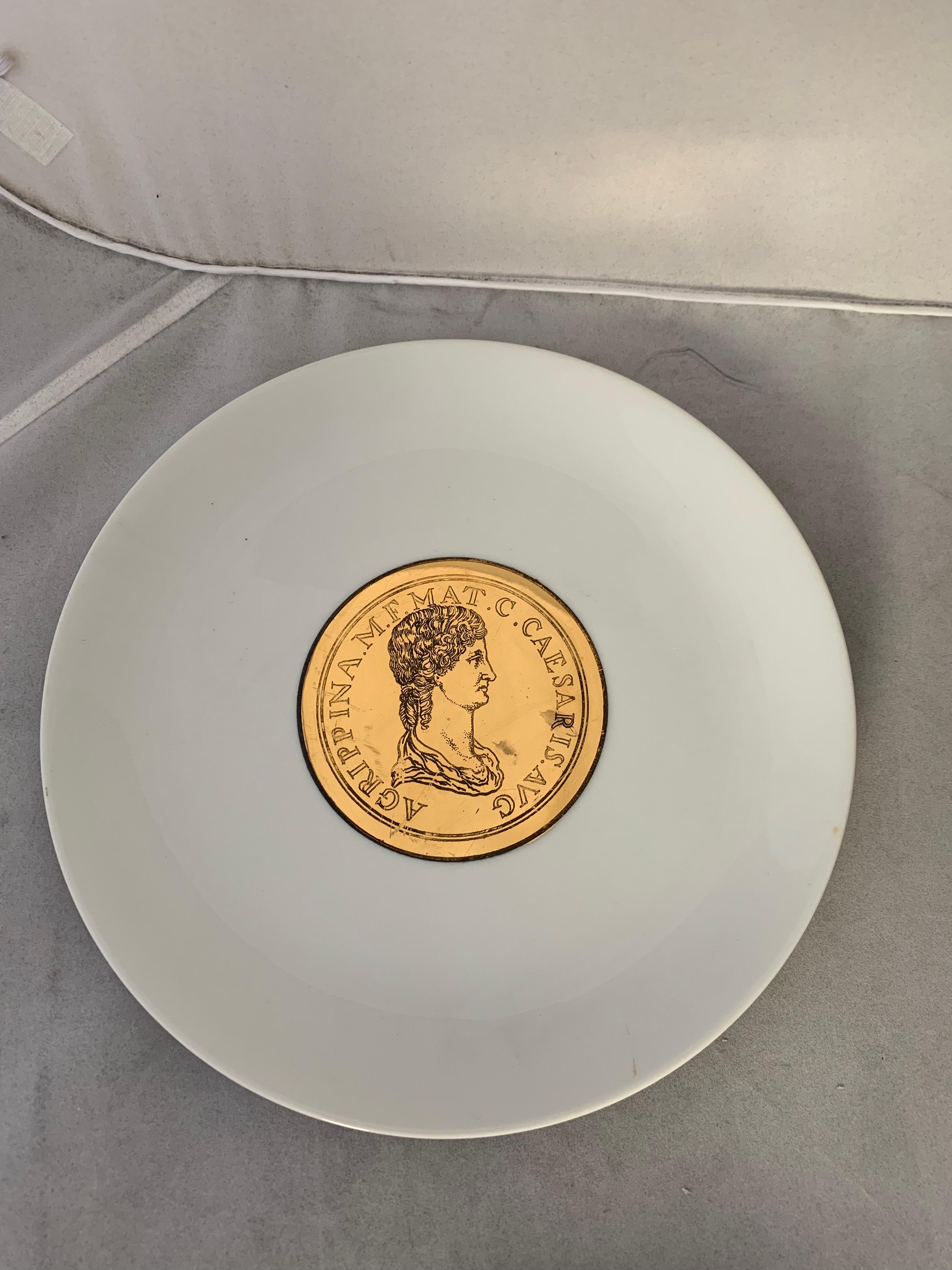 Emporers Plates by Atelier Fornasetti, 1940s, Set of 4 For Sale 1
