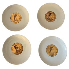 Emporers Plates by Atelier Fornasetti, 1940s, Set of 4