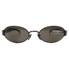 Emporio Armani 1990s Sonnenbrille 087-S Oval Frame Metal Sunglasses