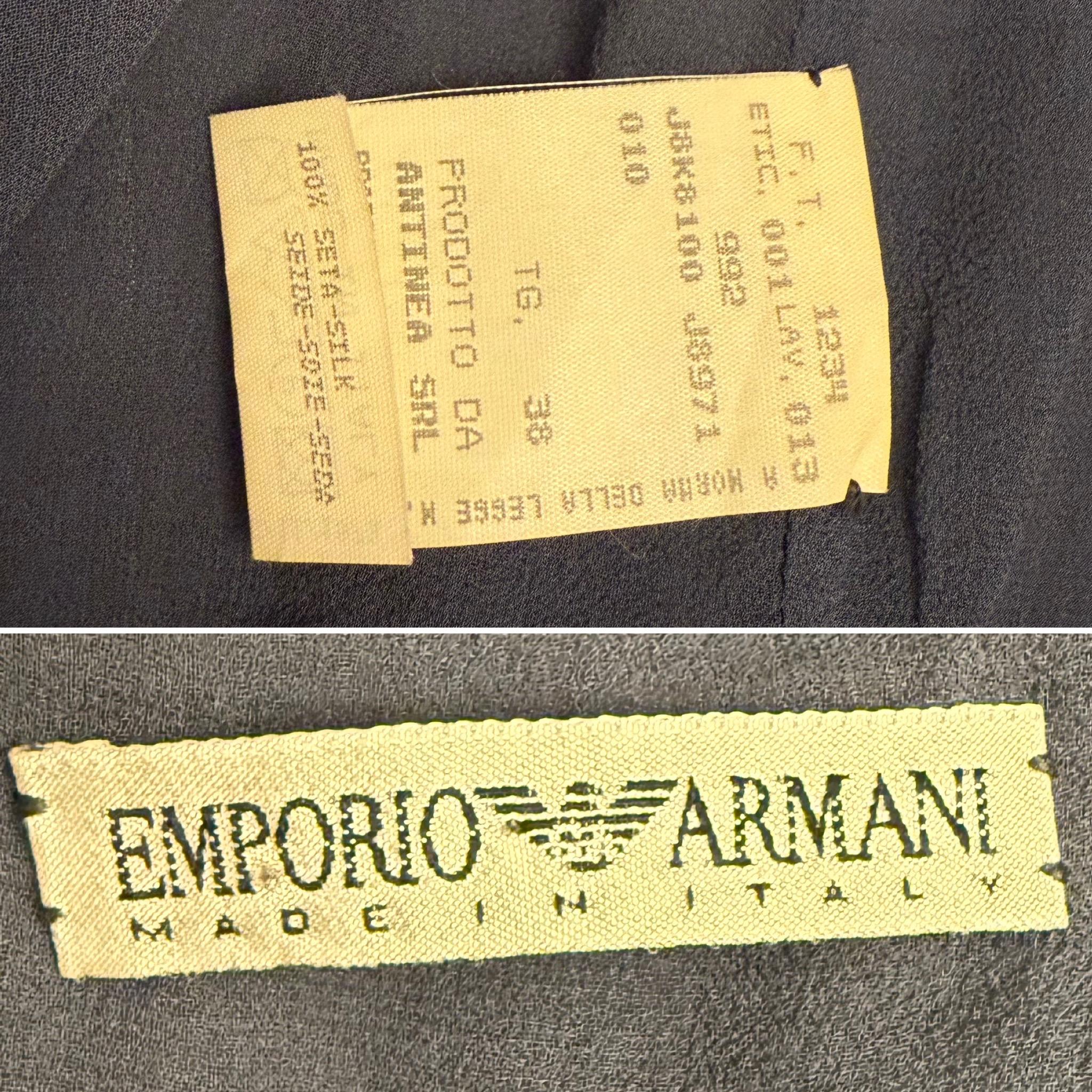 EMPORIO ARMANI 1999 Vintage By Soie Cami perlé Embelli en vente 3