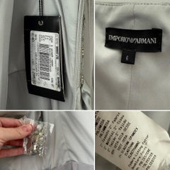 EMPORIO ARMANI 2008 Vintage Runway Kleid aus Seide mit Verzierungen