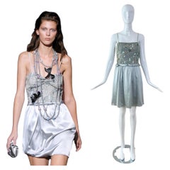 EMPORIO ARMANI 2008 Vintage Runway Silk Embellished Dress
