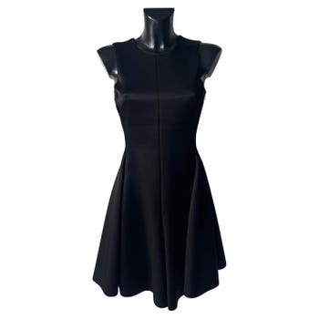 Emporio Armani - Black sleeveless dress with back bow and purple lining