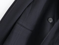 Emporio Armani Archival Y2K Black Waffle Blazer Jacket