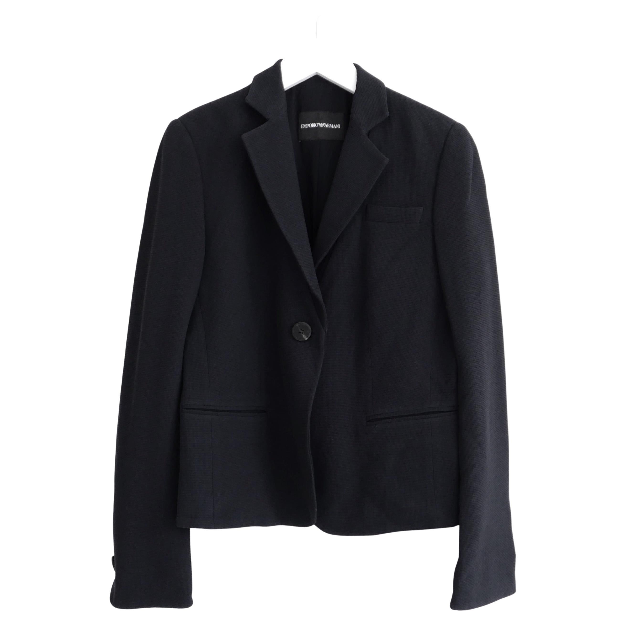 Giacca Blazer Emporio Armani Archival Y2K Nero Waffle