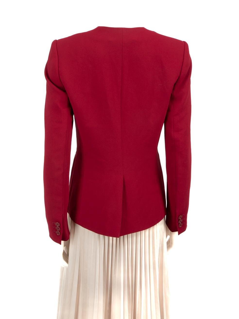 Rouge Emporio Armani Exchange - Blazer boutonné bourgogne taille XS en vente