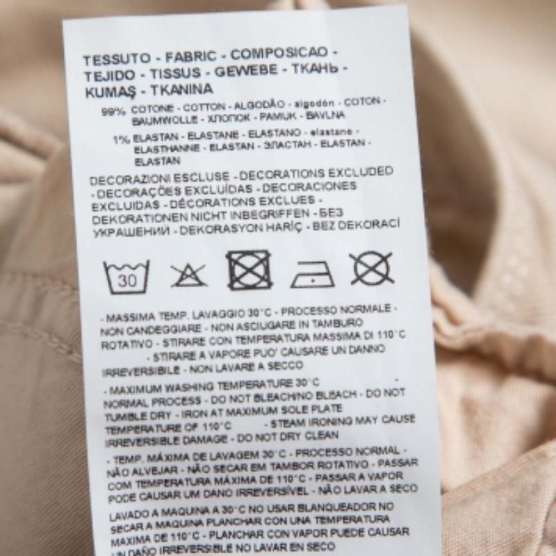 Pantalones pitillo Emporio ARMANI Beige Denim Logo Bordado Cintura 29 en venta 3