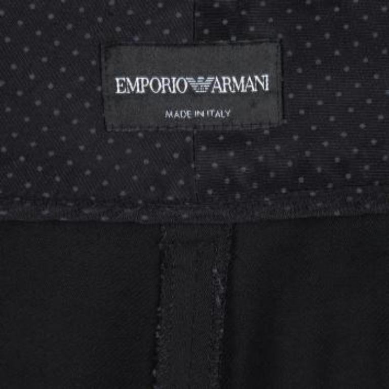 Donna Emporio Armani Pantaloni neri con dettaglio fibbia S in vendita