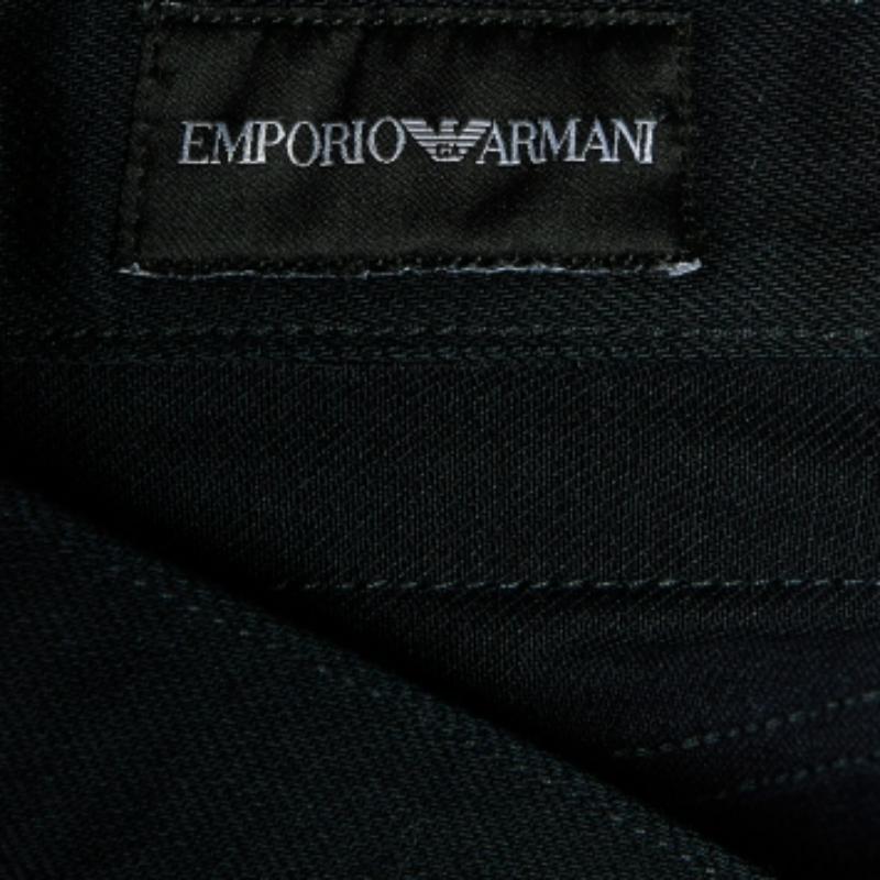 Emporio ARMANI Short en denim de coton noir XL/taille 38