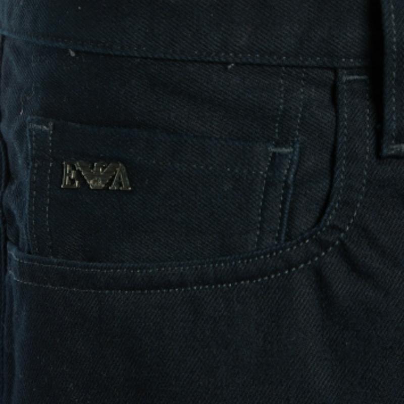 Emporio ARMANI Short en denim de coton noir XL/taille 38