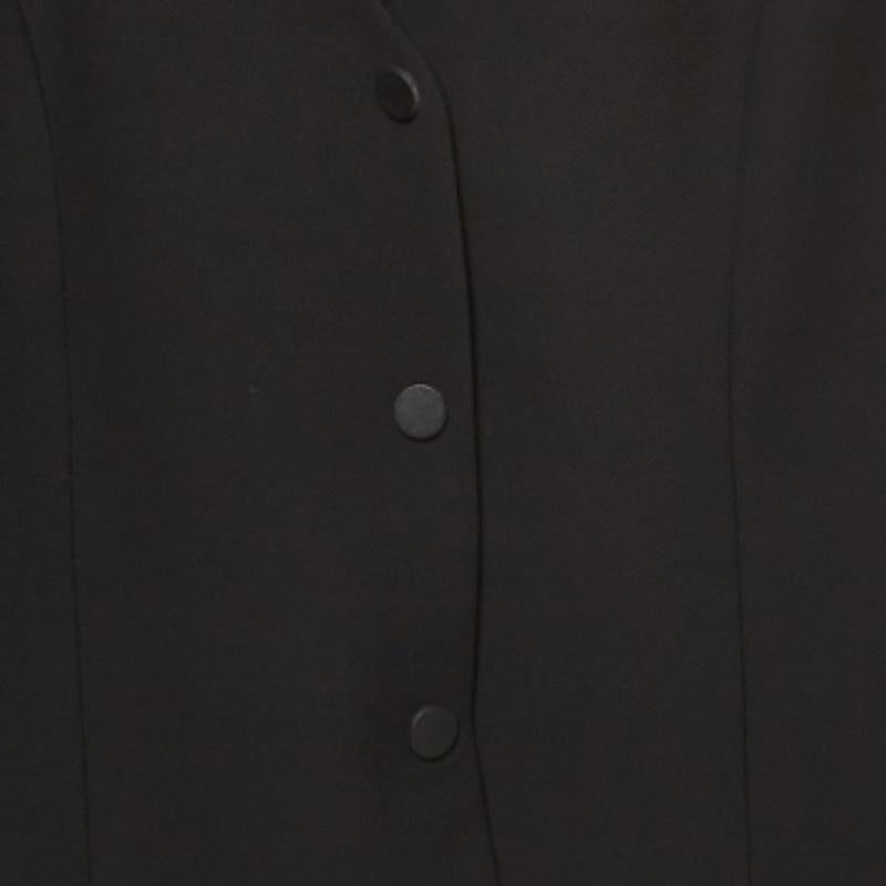 Emporio Armani - Pantalone in piqué di cotone nero A&M In condizioni ottime in vendita a Dubai, Al Qouz 2