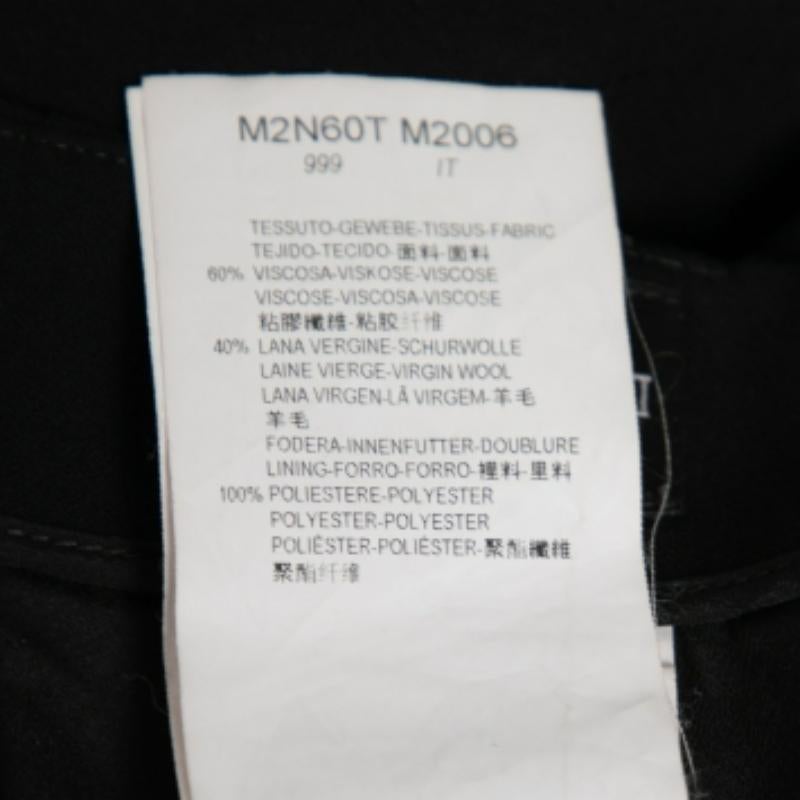 Emporio Armani Black Crepe Pleat Detail Short Skirt M In Good Condition For Sale In Dubai, Al Qouz 2
