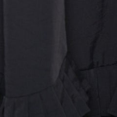 Emporio Armani Black Faille Ruffled Midi Skirt S
