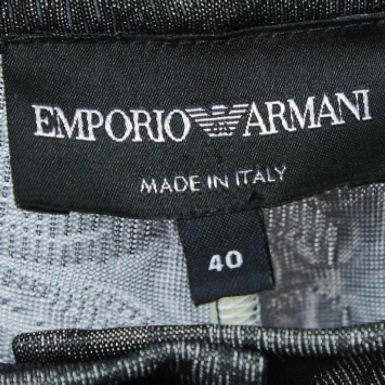 Emporio ARMANI Noir Pantalon skinny en jersey à fleurs S Pour femmes en vente