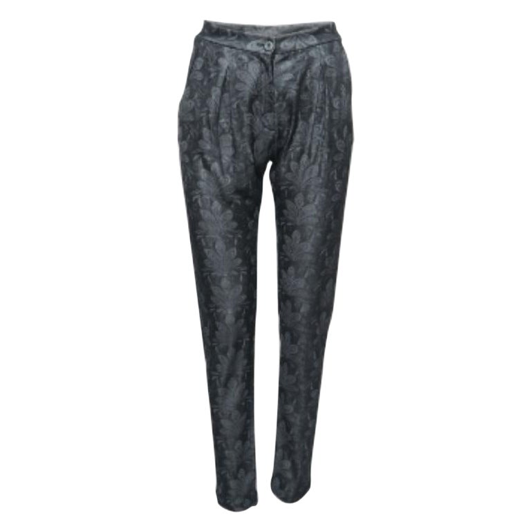 Emporio ARMANI Noir Pantalon skinny en jersey à fleurs S en vente